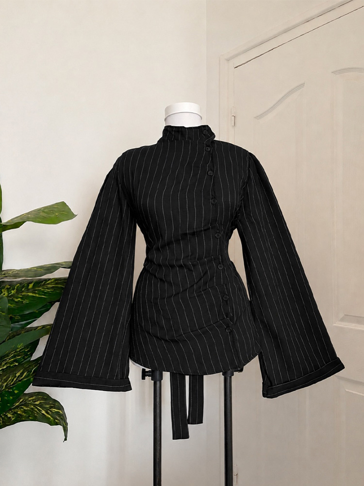 Women Long Sleeve Top Vertical - đánh giá và giá Women Fashion Necktie