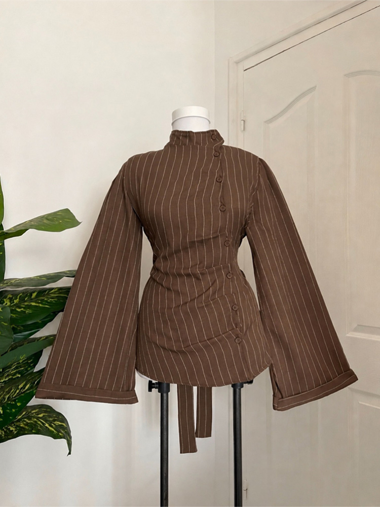 Women Long Sleeve Top Vertical - đánh giá và giá Women Fashion Necktie