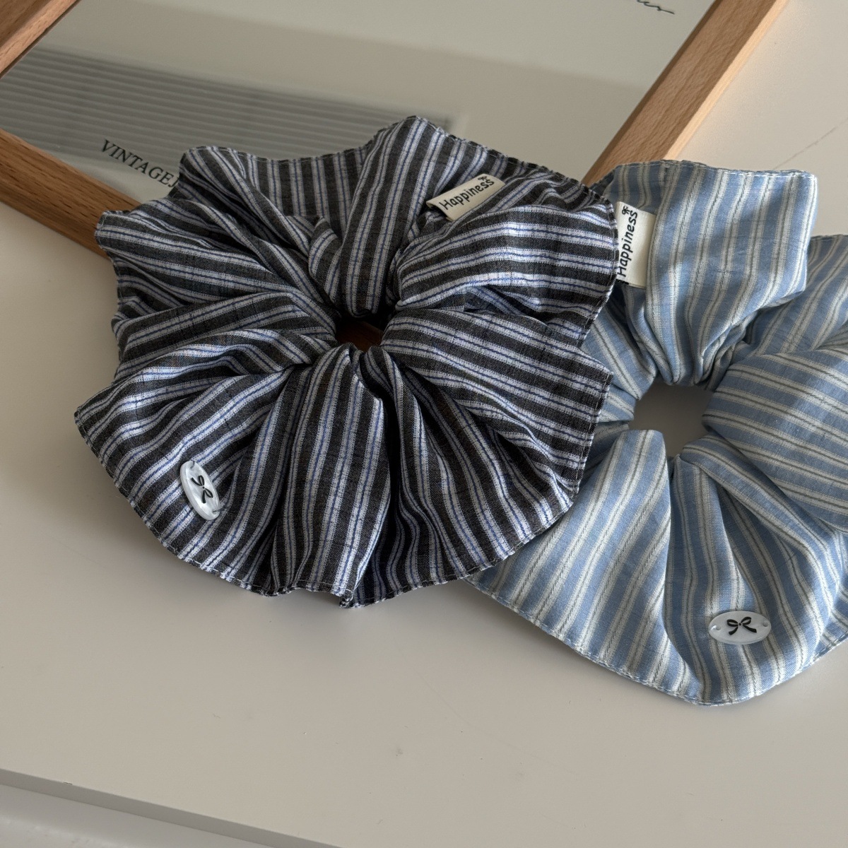 Blue Solid Color Silk Hair Ban - đánh giá và giá Women'S Fashion Korea