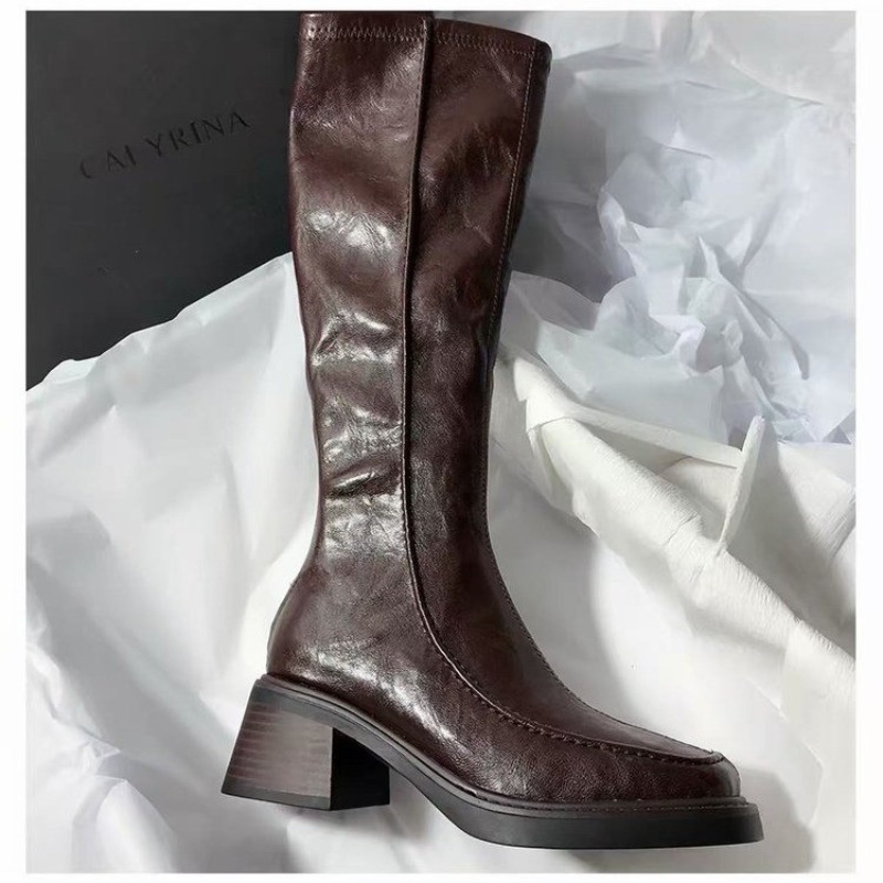 Round-toe Thick-soled Long Boo - đánh giá và giá Women'S Fashion Knee High Boots