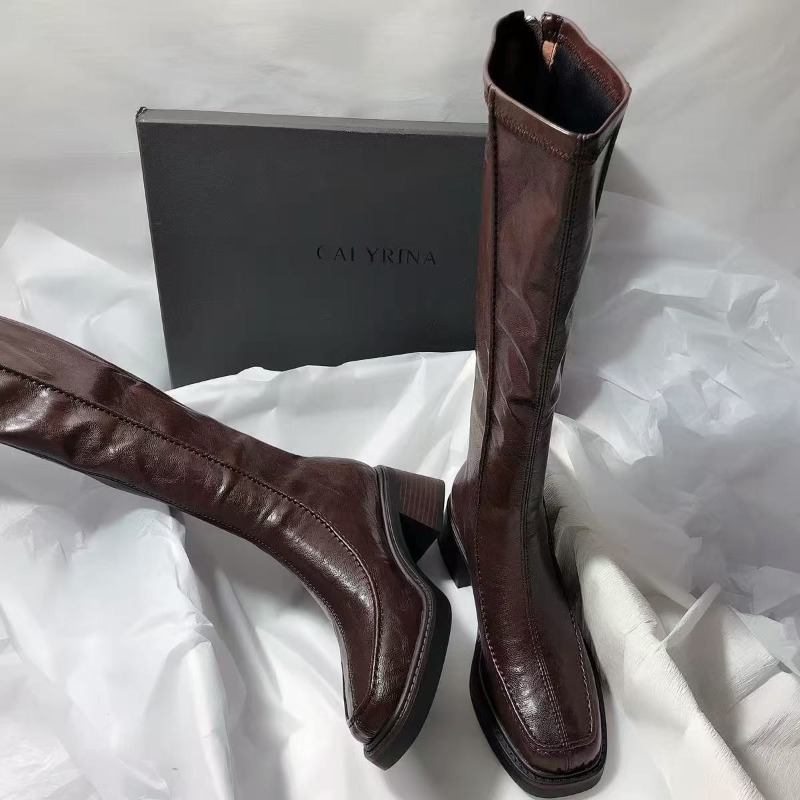 Round-toe Thick-soled Long Boo - đánh giá và giá Women'S Fashion Knee High Boots
